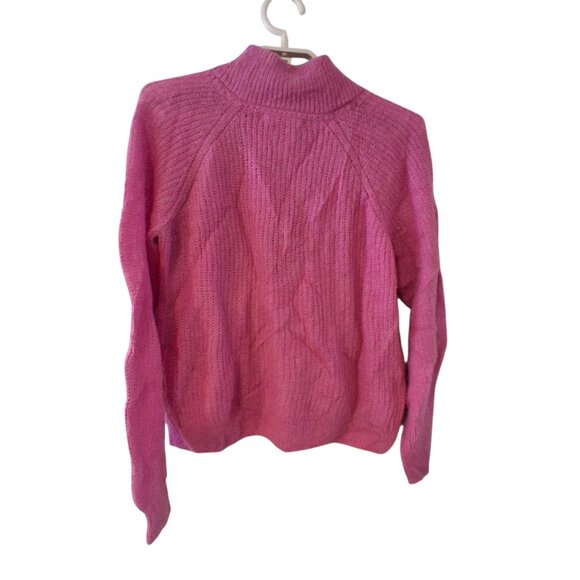 Marine Layer Evelyn Dream Yarn sweater womens XS Pink Punch wool alpaca blend - Picture 2 of 4